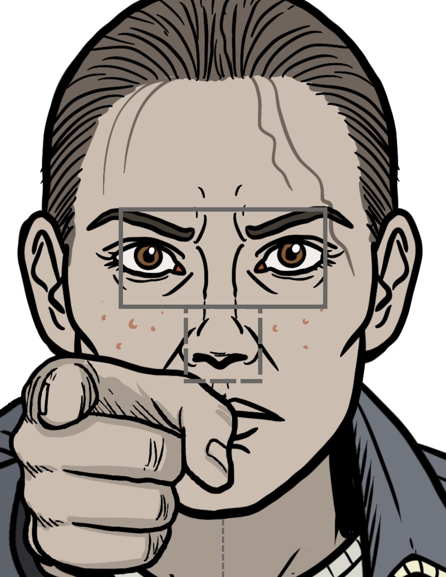 gun range target unarmed pointing