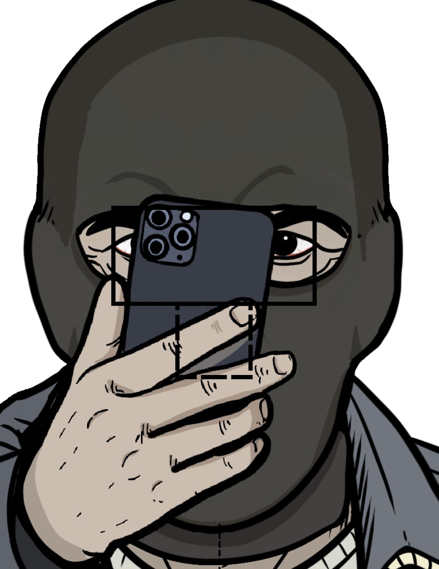 gun range target holding phone