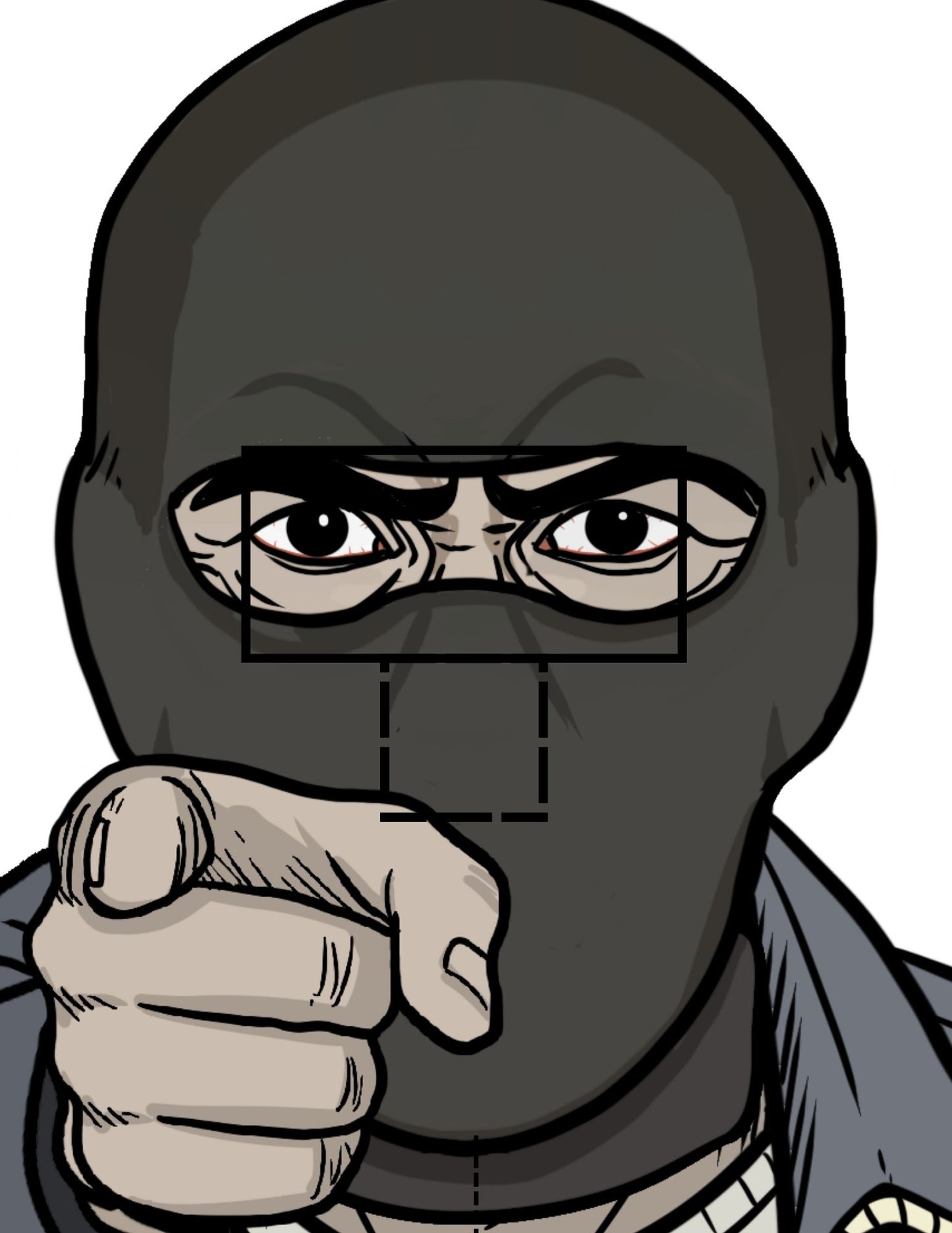 gun range target unarmed and pointing