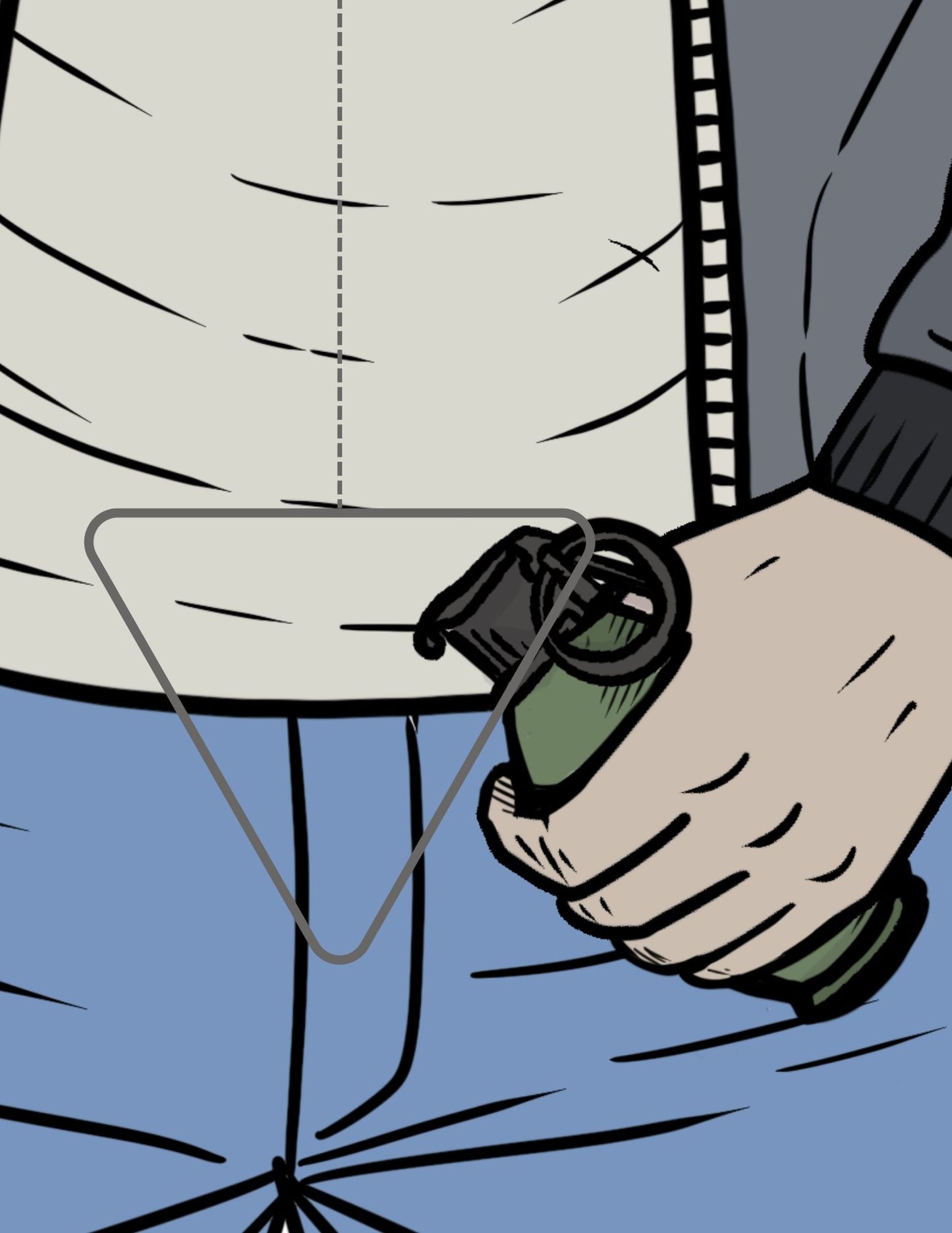 gun range target with grenade