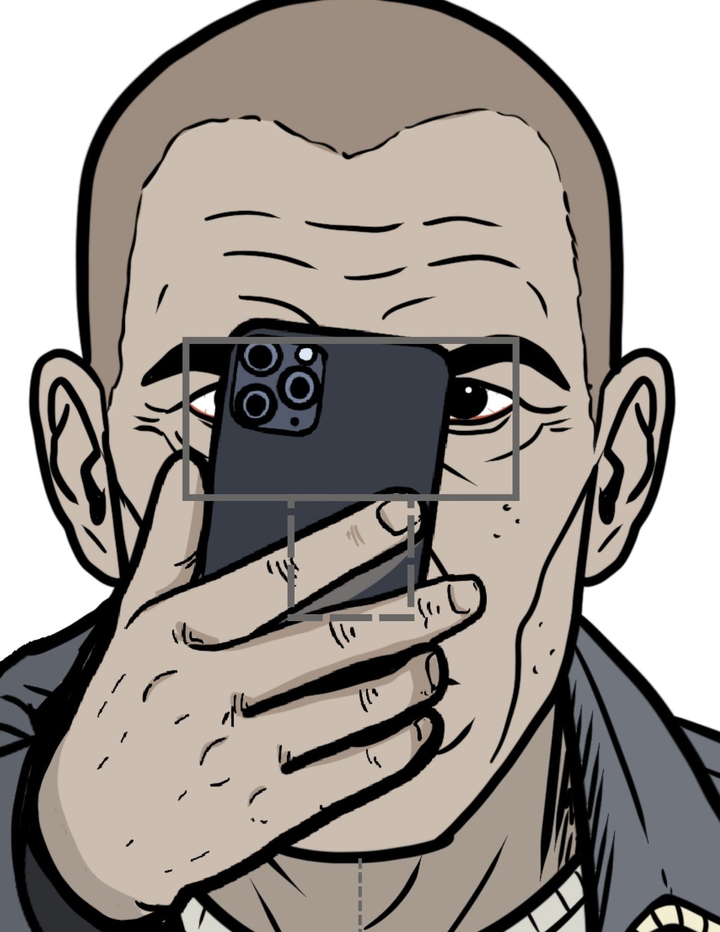gun range target holding phone
