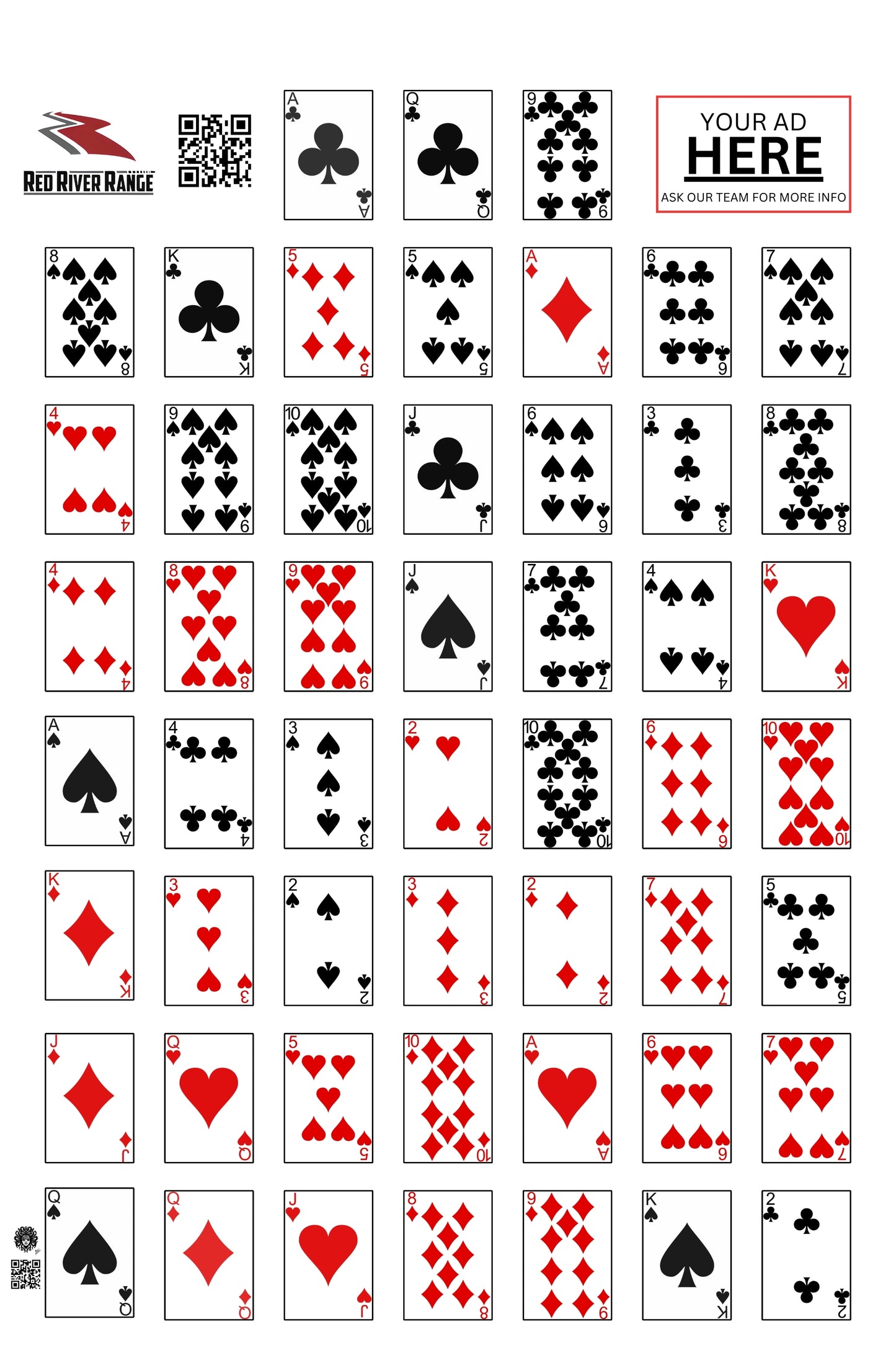 Red River Range Playing Card Target