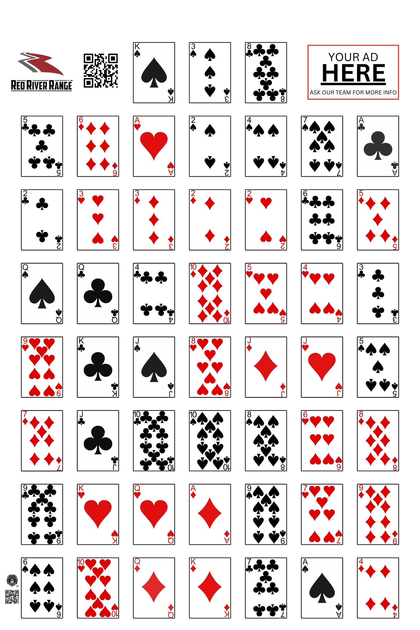 Red River Range Playing Card Target