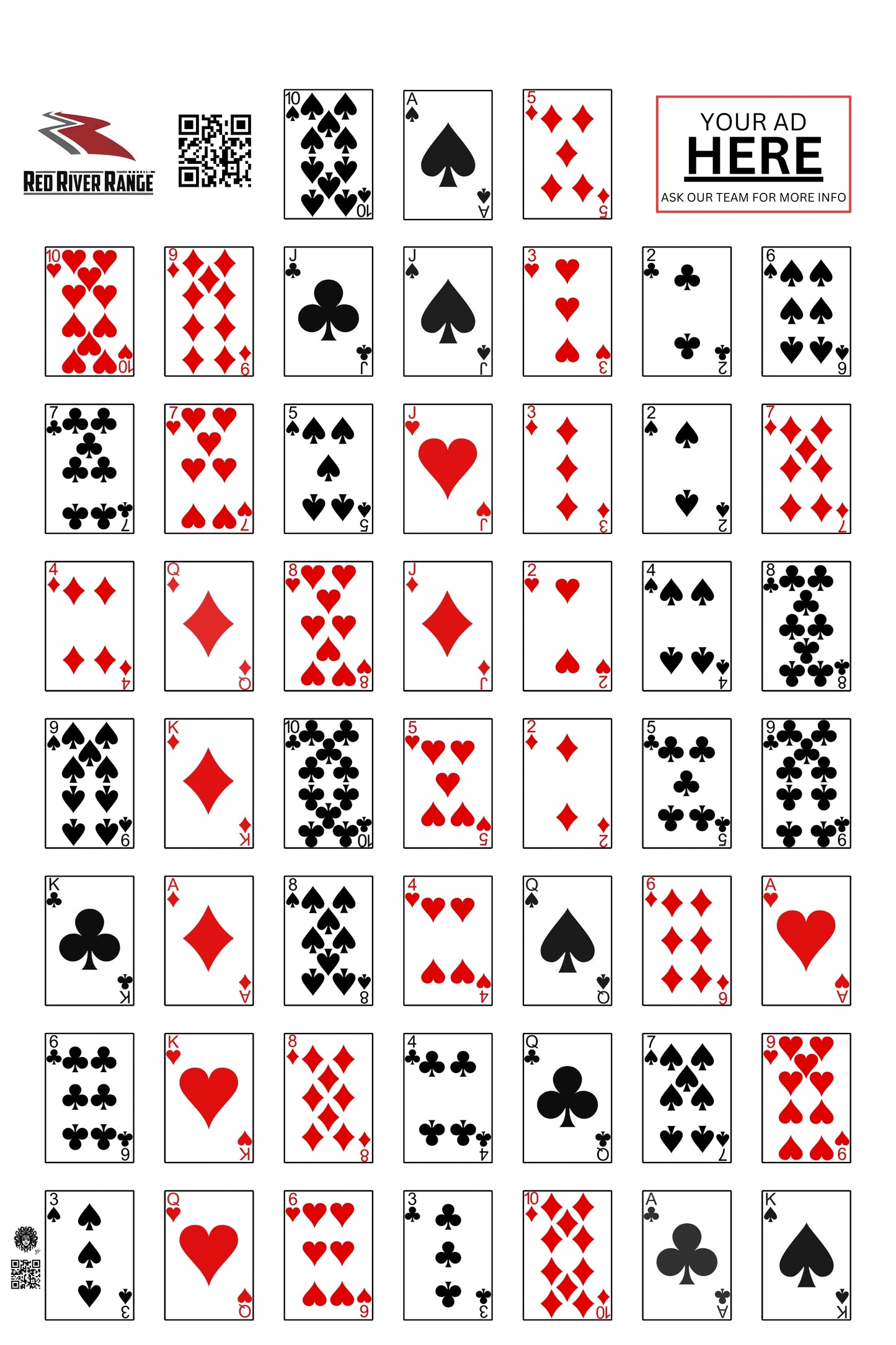 Red River Range Playing Card Target