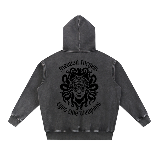 Snow Wash Fleece Oversize Hoodie