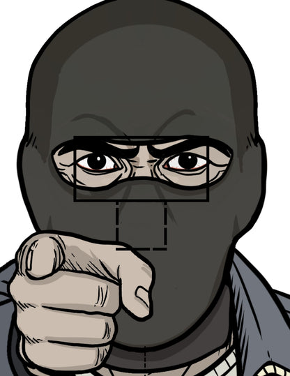 gun range target unarmed and pointing