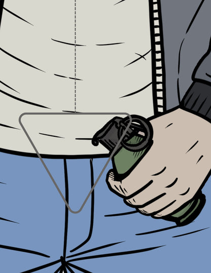 gun range target  with grenade